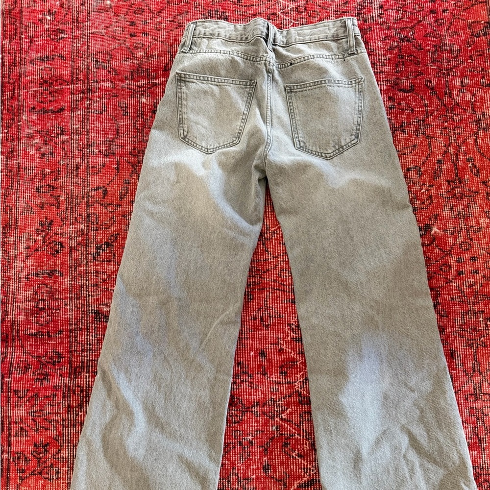Zara wide leg jean Grey Size US 4